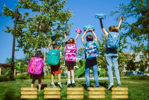 Miniatura 9 de UNINNI Mochila de poliéster resistente al agua de gran capacidad, ligera, cómoda, diseños coloridos, Golf (verde azulado)