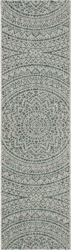 Miniatura 18 de SAFAVIEH Alfombra lavable para exteriores, colección Courtyard - Pasillo de 2.3 x 8 pies, color beige claro y marrón claro, no desprende pelusa