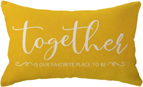 Miniatura 8 de ULOVE LOVE YOURSELF Home Quotes Fundas de almohada decorativas de madera Together is Our Favorite Place to Be", funda de almohada de granja de 12 x