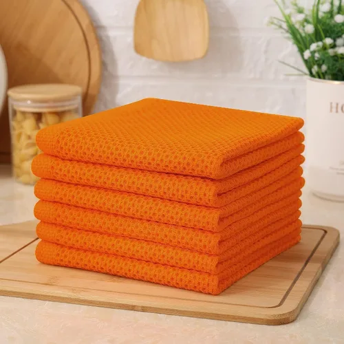 Miniatura 206 de Kitinjoy - Paños de cocina de 100 % algodón, tela de tejido gofrado, paño de limpieza ultrasuave, absorbente y de secado rápido. Beige