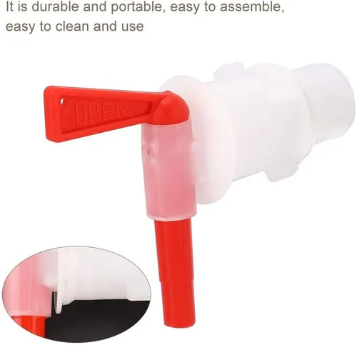 Miniatura 4 de Grifo de cubo de cerveza Espita de embotellado de plástico rojo para cerveza fermentador de elaboración de cerveza Cubo de embotellado