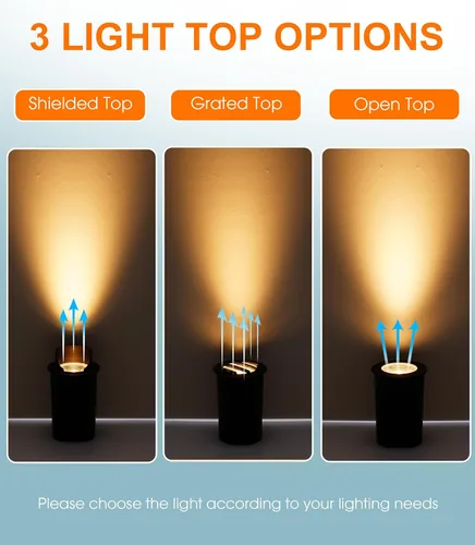 Miniatura 9 de Paquete de 6 luces LED de pozo de 9 W de CLOUDY BAY, luces de paisaje, 2700K/3000K/3500K/4000K/5000K seleccionables, iluminación de bajo voltaje
