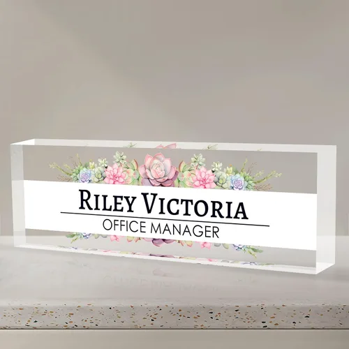 Miniatura 12 de Placa de nombre personalizada para escritorio, placa de nombre de escritorio personalizada, placa de nombre acrílica, accesorios de escritorio