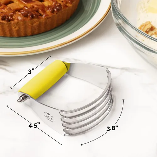 Miniatura 6 de Zulay Kitchen Mezclador de Masa - Cortador de Repostería de Acero Inoxidable, Cortador de Masa Resistente con Cuchillas, Mezclador de Repostería