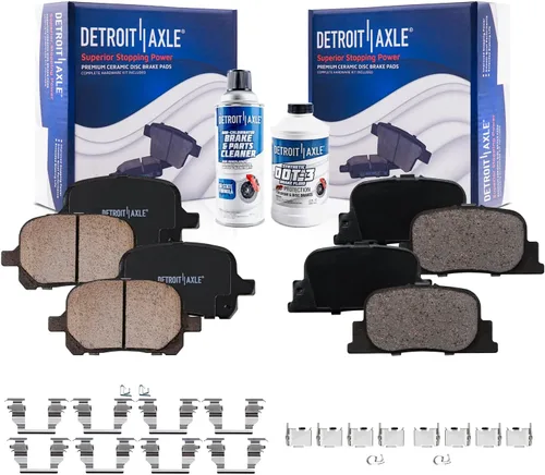 Miniatura 33 de Detroit Axle - Pinza de disco del lado del acompañante + pastillas de freno de cerámica de repuesto para Lexus HS250H Toyota RAV4 Prius V Scion xB