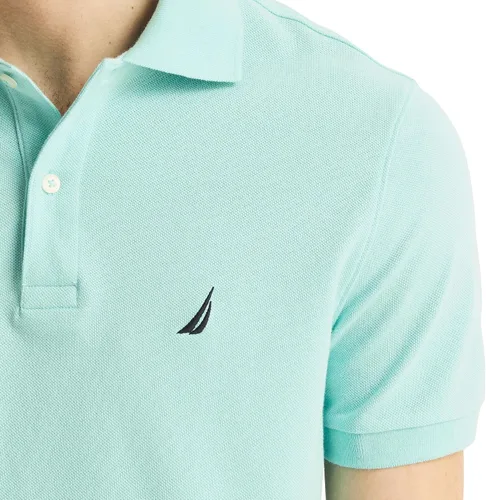 Miniatura 13 de Nautica playera polo clásica de mangas cortas, color sólido, para hombre