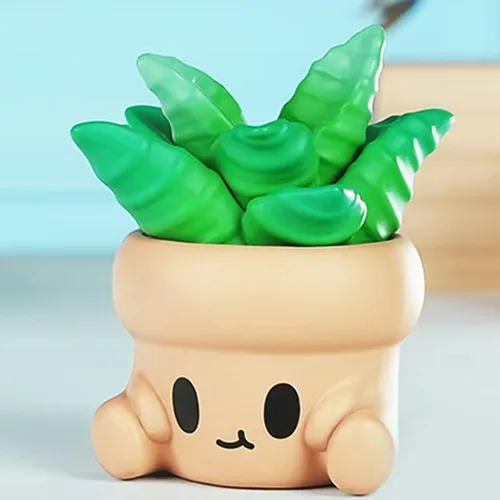 Miniatura 9 de Aven Rabbit Hugging Succulents 2 Series - Caja ciega de juguetes para figuras de acción lindas, modelo de regalo de cumpleaños, bolsa ciega