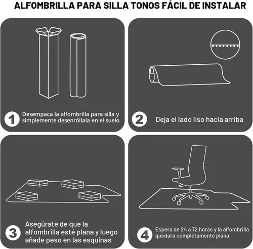 Miniatura 8 de Tapete para silla de alfombra, de pelo bajo (1/4 de pulgada de grosor), protector de alfombra para silla de escritorio de oficina y juegos. Tapete