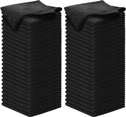 Miniatura 15 de USANOOKS Paño de limpieza de microfibra, 8 piezas de 12 x 11 pulgadas, alto rendimiento, 1200 lavados, toallas ultra absorbentes, tejido de suciedad
