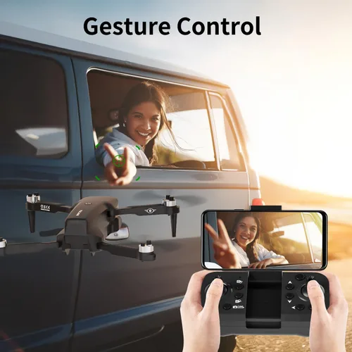 Miniatura 7 de Mini dron con cámara 1080P para adultos y principiantes, dron cuadricóptero FPV con luz LED RGB para principiantes, despegue/aterrizaje con una Negro