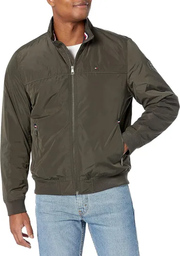 Tommy Hilfiger Chaqueta bomber de memoria sintética de rendimiento para hombre