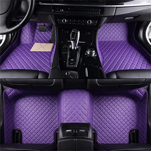 Miniatura 23 de JONGIA Alfombrillas personalizadas para el 98.6 % de los sedanes, deportivos, SUV, rojo y negro, almohadillas de cobertura completa, forro de cuero