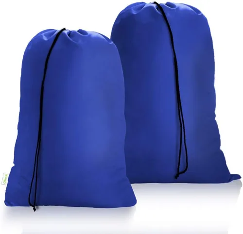OTraki Bolsas de viaje para ropa sucia de lavandería de 24 x 32 pulgadas, 2 unidades de uso pesado con cordón de ajuste, bolsa organizadora,