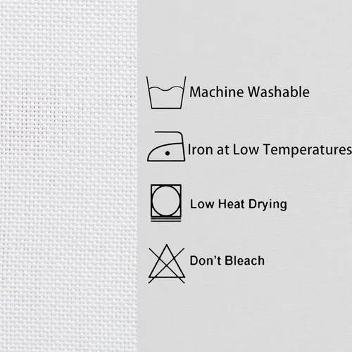 Miniatura 6 de Hiasan Mantel rectangular de lino sintético, resistente a las arrugas y a las manchas, mantel lavable para cocina, comedor, funda de mesa de Blanco