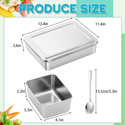 Miniatura 2 de Boao Sartenes Yakumi 304 de Acero Inoxidable Recipiente para Condimentos y Sazonadores con Tapas y Cucharas, Sartenes Japonesas Yakumi Mini