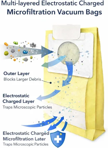 Miniatura 2 de Envirocare Bolsas de vacío de repuesto compatibles con aspiradoras Kenmore tipo C/Q. 5055, 50557 y 50558 Panasonic tipo C-5, paquete de 15