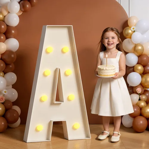 Miniatura 7 de Números de marquesina de 4 pies de alto, 4 pies de alto, números grandes iluminados 0 para 30, 40, 50, 60, decoración de fiesta de cumpleaños