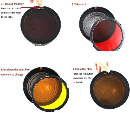 Miniatura 2 de Hersmay NG-10X Bowens Mount Fresnel Adaptador de enfoque de lente Fresnel Spot S-Mount Adaptador 10-40° 5X más brillante para Godox sl-60w Bowens