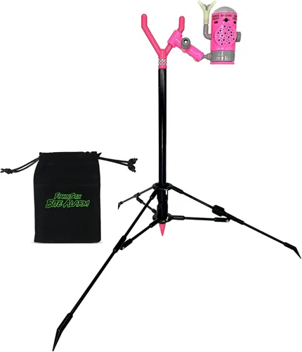 Miniatura 10 de FISHIN' STIX - Kit listo para pescar, incluye soporte para caña de 30 pulgadas, trípode de soporte todo terreno y alarma de mordida
