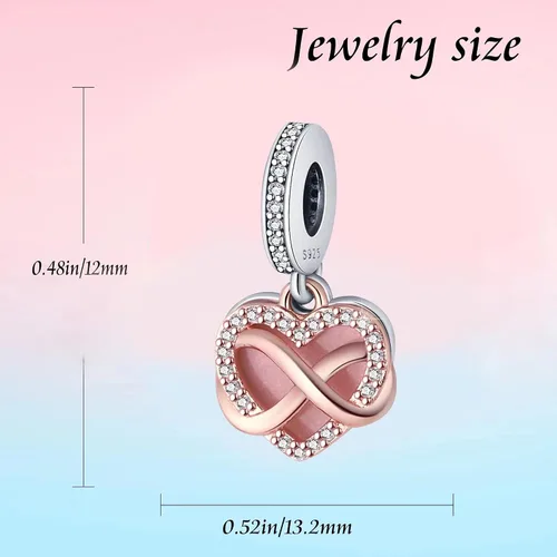 Miniatura 3 de Abalorios de plata de ley 925 para pulseras Pandora, regalos de joyería para mujer y niña.