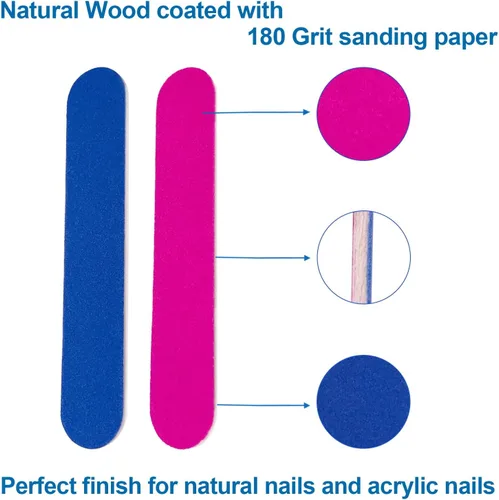Miniatura 3 de Emery Boards para uñas, 100 limas de uñas para uñas naturales, pequeñas, desechables, de doble cara, lima de uñas coloridas, a granel para el hogar