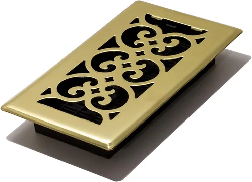 Miniatura 21 de Placa embellecedora cromada Decor Grates con ornamento Acabado cepillo níquel (Brushed Nickel Finish)