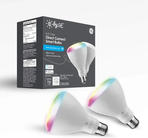 Miniatura 8 de C by GE - Bombilla LED inteligente BR30 a todo color, repuesto de 65 W, Bluetooth/Wi-Fi, funciona con Alexa + Google Home sin concentrador