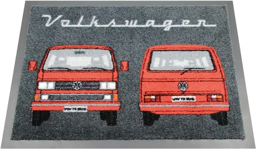 Miniatura 11 de BRISA VW Collection - Tapete para el pie de Volkswagen, atrapador de suciedad para zapatos con escarabajo, T1, T2, T3 Bus, motivo GTI