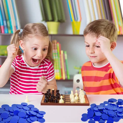 Miniatura 5 de Coopay 300 discos de plástico para contadores de aprendizaje, discos de conteo de fichas de bingo para práctica de matemáticas y fichas de póquer, 1