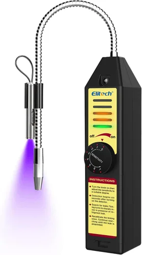 Elitech Detector de fugas de Freón y gases halógenos, refrigerante, detector de fugas de gas HVAC, AC Sniffer R22 R410A R134A 1234YF, WJL-6000S