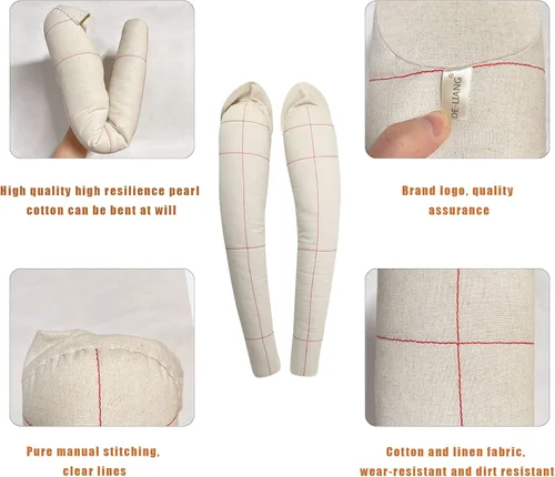 Miniatura 3 de Brazos de costura con patrón de vestido para hombres, brazos de algodón suave para hombre adulto, maniquí de sastre de cuerpo completo, brazos