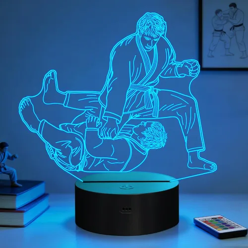 OkiyiD - Luz nocturna de ilusión 3D con 16 colores cambiantes con control remoto (Estilo 7)