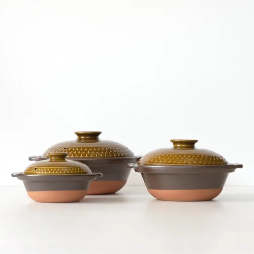 Miniatura 6 de Banko Ware 32781 Clear AKARI Earthenware Pot No. 8 for 2-3 People, M, 59.1 fl oz (1,500 ml), Microwave Oven, Direct Fire, Brown, Made in Japan