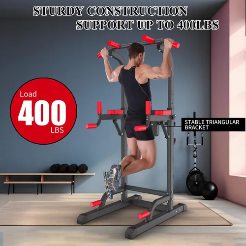 Miniatura 2 de K KiNGKANG Power Tower Dip Station, Multi-Function Assistive Trainer Pull Up for Home Gym Muscle Building and Beginner Exercises,Load 450LBS