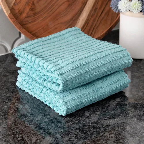 Miniatura 6 de Ritz Royale Collection - Juego de toallas de cocina de gran tamaño, 100% algodón peinado, altamente absorbente, 28 x 18 pulgadas, paquete de 2, Rocío