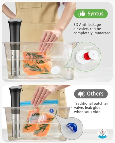Miniatura 3 de Syntus Bolsas selladoras al vacío para alimentos, 10 unidades de tamaño mediano de 10 x 13.8 pulgadas, bolsas de almacenamiento de alimentos