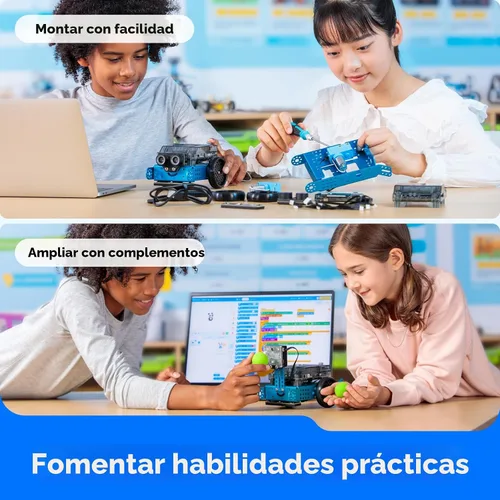 Miniatura 5 de Makeblock mBot2 Robot de Codificación para Niños, Soporte de Aprendizaje AI con Programación Scratch y Python, Kit de Robótica para Niños de 8 a 12