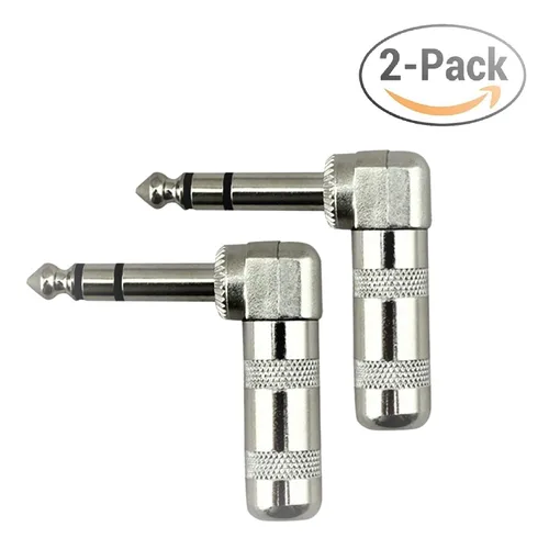 Miniatura 2 de Enchufes de audio de 1/4 "0.250 in enchufe TRS macho de 1/4 pulgadas Tipo de soldadura Enchufe estéreo Conector de diseño de ángulo recto