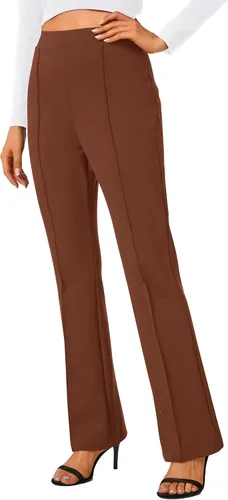 Miniatura 72 de Urban CoCo Pantalones de trabajo elásticos con corte de bota, pantalones de yoga pequeños para oficina casual