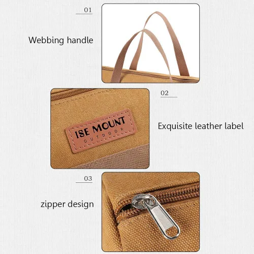 Miniatura 3 de Bolsa de estacas para tienda de campaña, doble capa gruesa, bolsa de clavijas para poste de tienda, bolsa de almacenamiento de accesorios de A-13.8