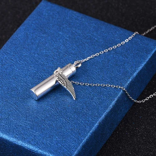 Miniatura 4 de Collar minimalista de plata de ley 925 con colgante de urna de ceniza, recuerdo de cenizas conmemorativas, exquisita joyería de cremación