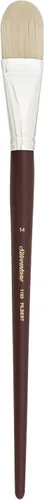 Miniatura 39 de Silver Brush Limited 1903S6 Bristlon Filbert - Brocha para pinturas acrílicas y al óleo, tamaño 6, mango corto Filbert - Mango corto