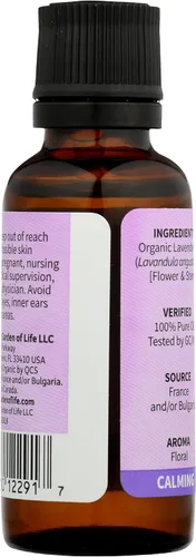 Miniatura 4 de Garden of Life Aceite Esencial, Lavanda 1 fl oz (30 mL), 100% Orgánico USDA & Puro, Limpio, Sin Diluir y Sin OMG - para Difusor, Aromaterapia