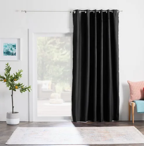 Miniatura 27 de Linenspa Juego de 2 paneles de cortinas 100% opacas, cortinas azul marino de 63 pulgadas de largo, aislamiento térmico, reducción de ruido