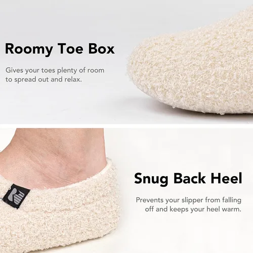 Miniatura 3 de RockDove - Pantuflas de vellón de estilo cerrado para mujer, ideales para interiores