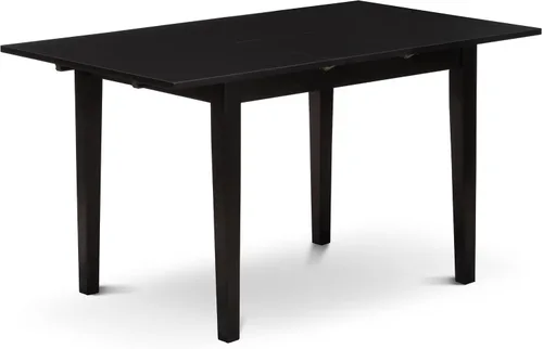 Miniatura 3 de East West Furniture NOAB5-BLK-06 - Juego de comedor de 5 piezas que incluye una mesa de comedor rectangular con hoja de mariposa y 4 sillas Parson