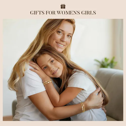 Miniatura 5 de Ursteel Pulsera de corazón con inicial para mujer, delicada, chapada en oro de 14 quilates, pulseras de cuentas para mujer, joyería de corazón