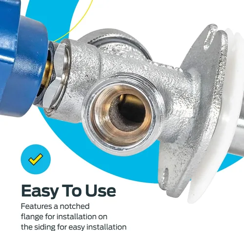 Miniatura 5 de Eastman Llave de paso sin escarcha de 6 pulgadas con rompevacío, 1/2 pulgada MIP x 1/2 pulgada Sweat, accesorio de plomería de latón, 80226