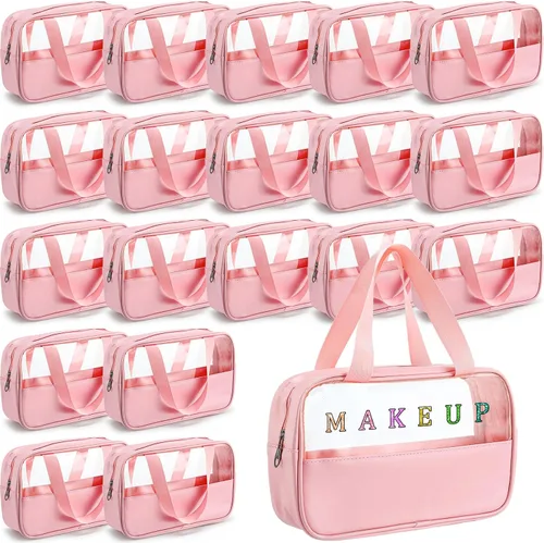 Miniatura 14 de Buryeah 9 piezas translúcidas bolsa de maquillaje organizador de artículos de tocador para mujeres y hombres, bolsa de viaje portátil impermeable