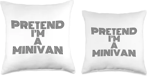 Miniatura 3 de Pretend I'm A Minivan Lazy Halloween Tees Lazy Halloween Costume Pretend I'm A Minivan - Almohada simple, 16 x 16 pulgadas, multicolor